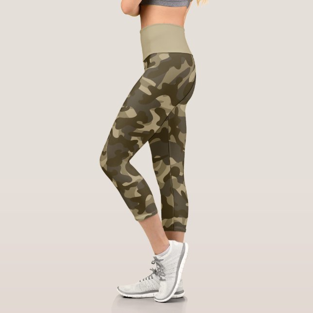 Central Camouflage  Capri Leggings (Left)