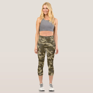 Central Camouflage  Capri Leggings