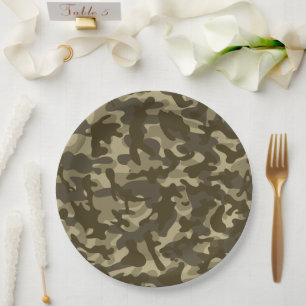Central Camouflage  Paper Plate
