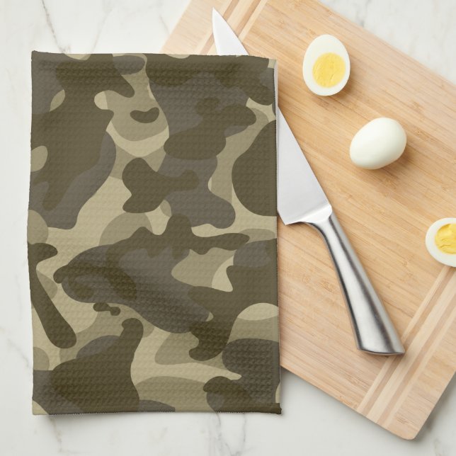 Central Camouflage Tea Towel (Quarter Fold)