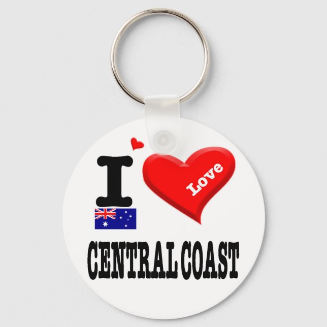 CENTRAL COAST - I Love Magnet Key Ring (Front)