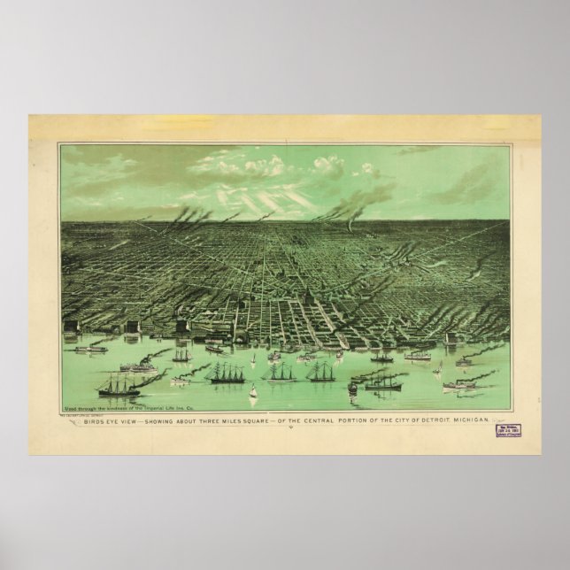 Central Detroit, Michigan (1910) Poster (Front)