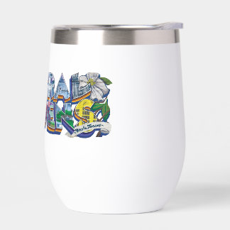 Central Gardens Mural Wine Tumbler