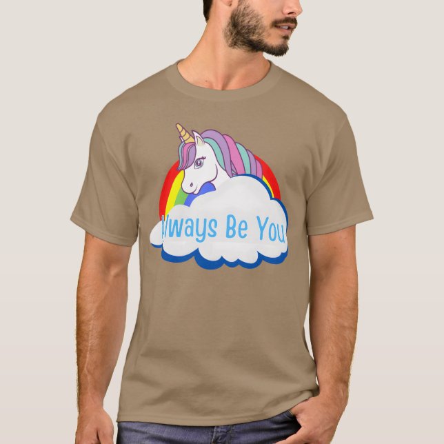 Central Intelligence Unicorn Rainbow Cloud friend T-Shirt (Front)