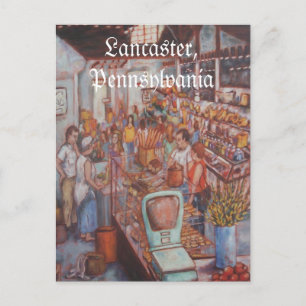 Central Market in Lancaster City PA Postcard