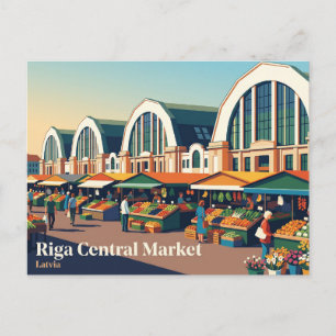 Central Market Latvia Postcard