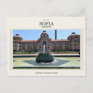 Central Mineral Baths Fountain, Sofia Postcard