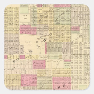Central Omaha, Nebraska Square Sticker