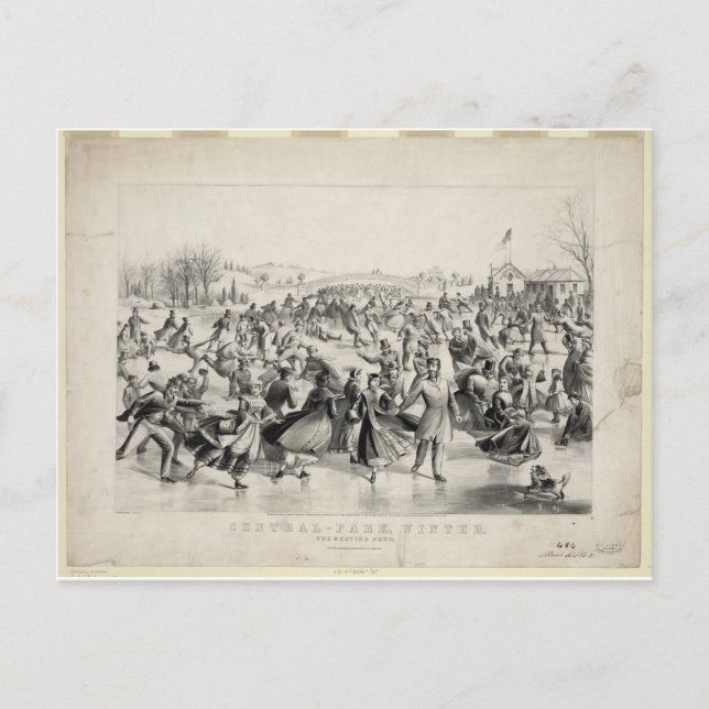 Central Park, 1862, Currier & Ives Postcard (Front)