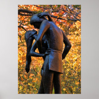 Central Park Autumn: Romeo & Juliet Statue 01 Poster
