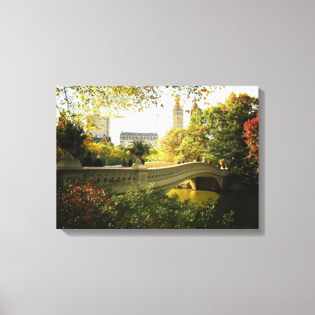 Central Park - Bow Bridge - Autumn Canvas Print (Front)