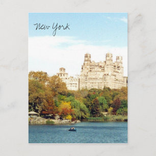 central park fall postcard