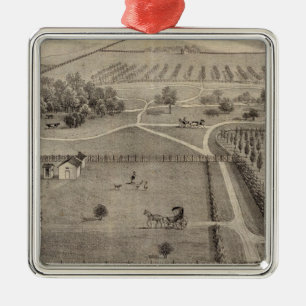 Central Park farm & residence of Geo S Park Metal Tree Decoration