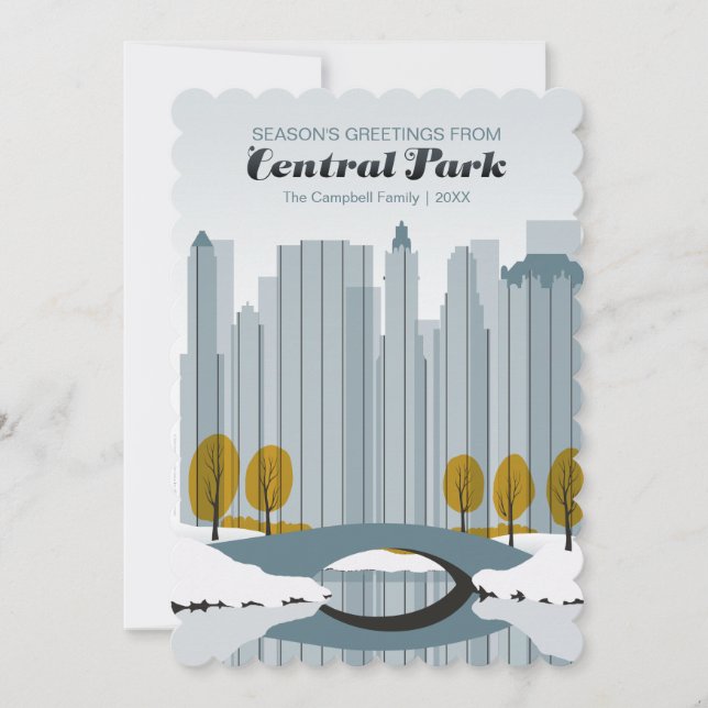 Central Park Holiday Snow Card (Front)