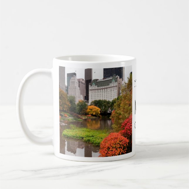 Central Park in Autumn custom name mugs (Left)