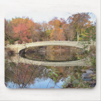 Central Park in Autumn Reflections and Bow Bridge