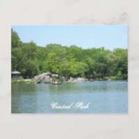 Central Park Lake Postcard Souvenir New York City