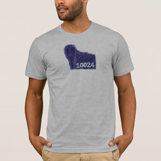 Central Park Lamp Post in 10024 zipcode T-Shirt (Front)