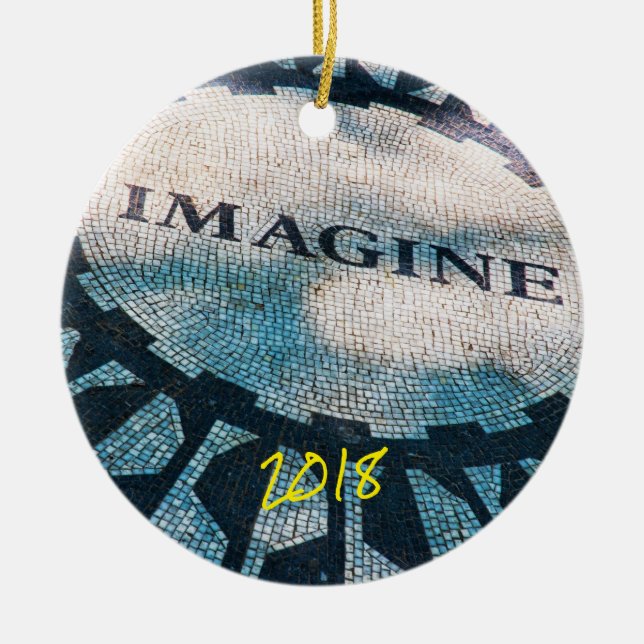 Central Park, New York Ceramic Tree Decoration (Front)