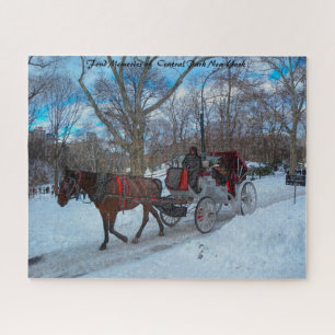 Central Park New York.Christmas Greetings Jigsaw P Jigsaw Puzzle