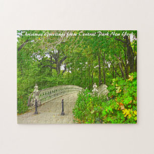 Central Park New York.Christmas Greetings Jigsaw Puzzle