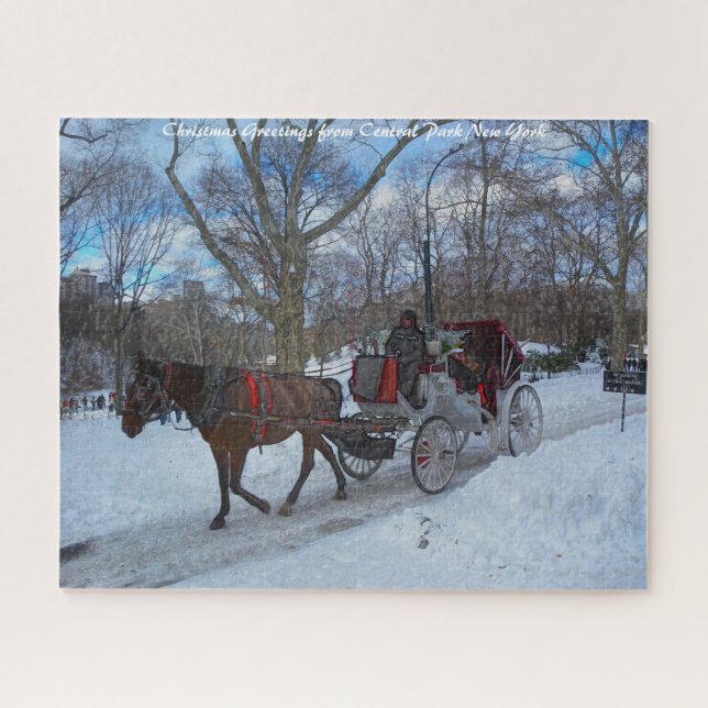 Central Park New York.Christmas Greetings Jigsaw Puzzle (Horizontal)