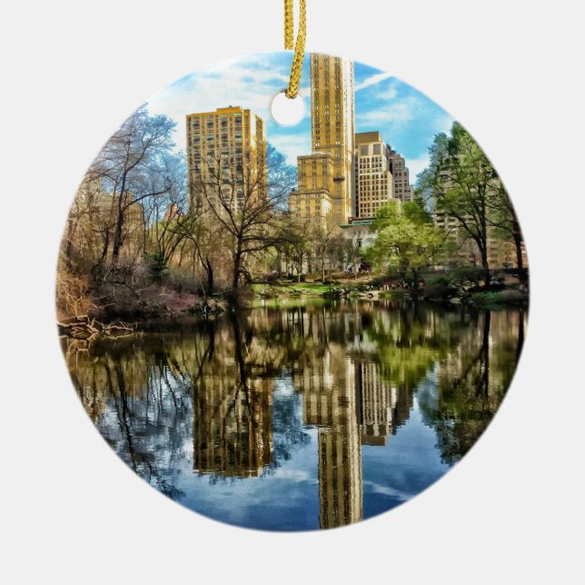 Central Park New York City NYC Ceramic Tree Decoration (Front)