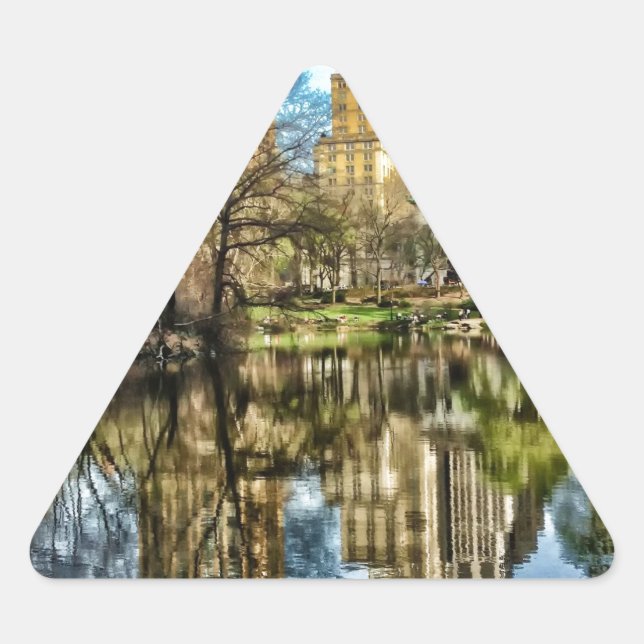 Central Park New York City NYC Triangle Sticker (Front)