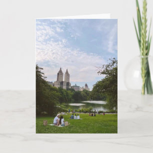 Central Park New York City Skyline & Lake Scenic Card