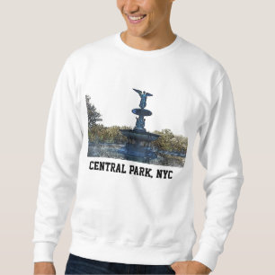 Central Park NYC Bethesda Fountain Angel Sweatshirt