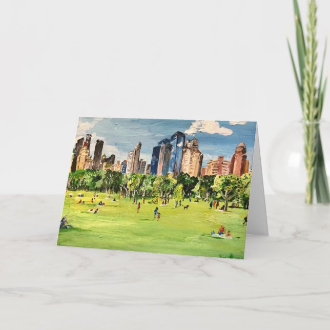 "Central Park" painting by Willowcatdesigns  Card (Front)