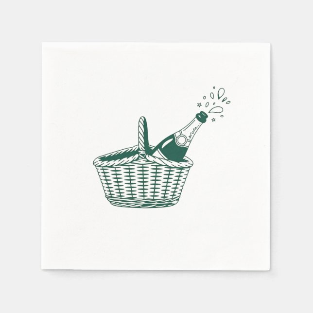 Central Park Picnic Wedding Custom Napkins (Front)