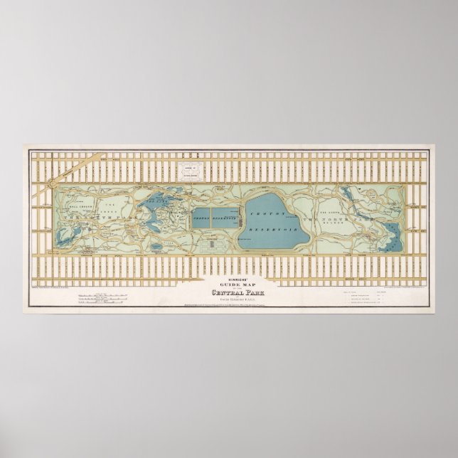 Central Park Plan Poster (Front)