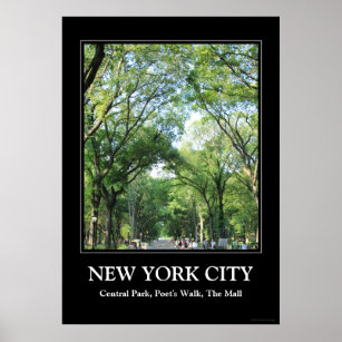 Central Park: Poet's Walk in the Summer Poster