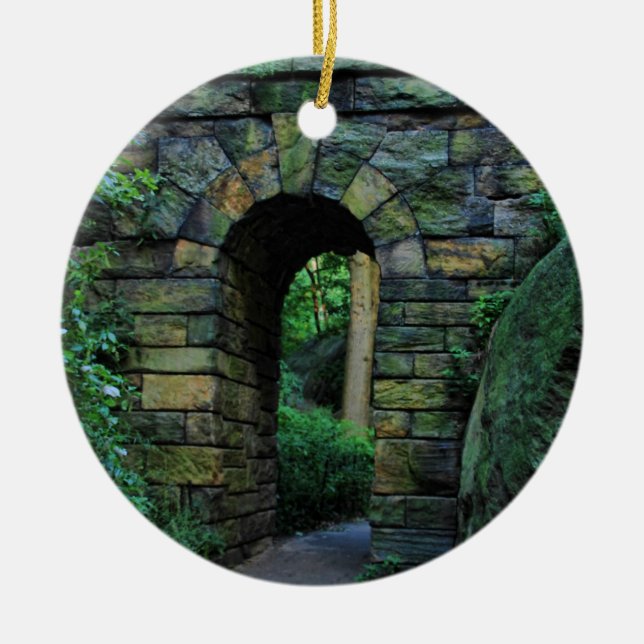 Central Park: Ramble Stone Arch Ceramic Tree Decoration (Front)