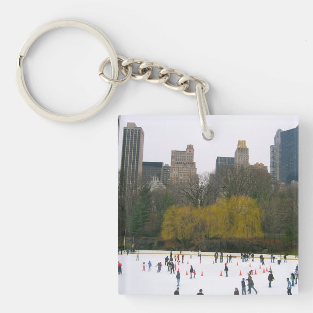 Central Park Skating Rink New York City Keychain (Front)
