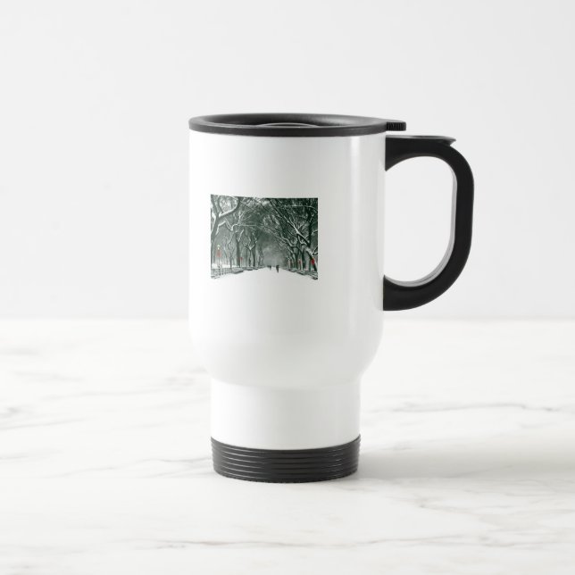 Central Park Snowy Path Travel Mug (Right)