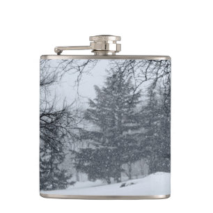 Central Park Winter Snow Landscape Photo Hip Flask