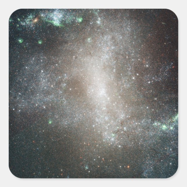 Central region of the barred spiral galaxy square sticker (Front)