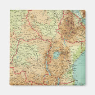 Central & Southern Africa with shipping routes Magnet