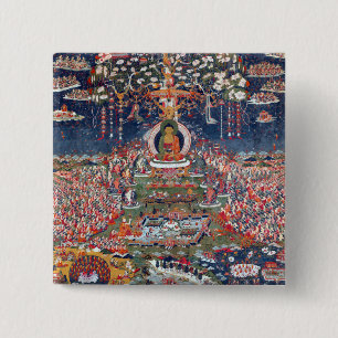 Central Tibet Amitabha, the Buddha of the Western 15 Cm Square Badge