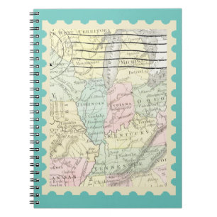 Central US Stamp Map Notebook