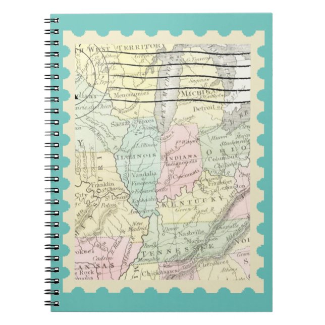 Central US Stamp Map Notebook (Front)