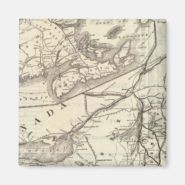 Central Vermont Railroad excursion routes Magnet (Front)