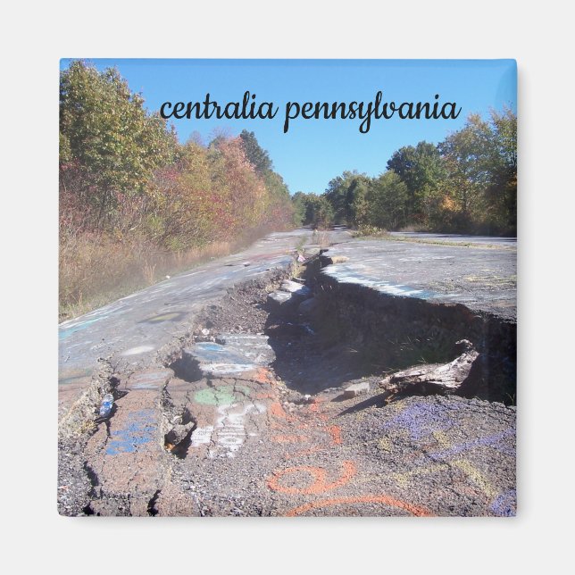 centralia pennsylvania graffiti highway magnet (Front)