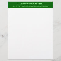 Centre Aligned and Monochrome Green Heading of