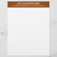 Centre Aligned Plain Texts on Brown Heading of