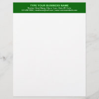Centre Aligned Plain Texts on Green Heading of