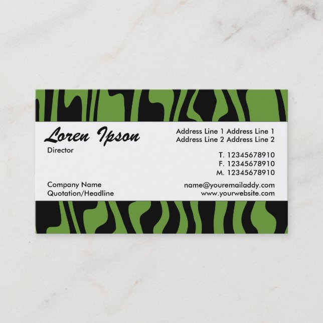 Centre Band 106 - Green (669933) Business Card (Front)
