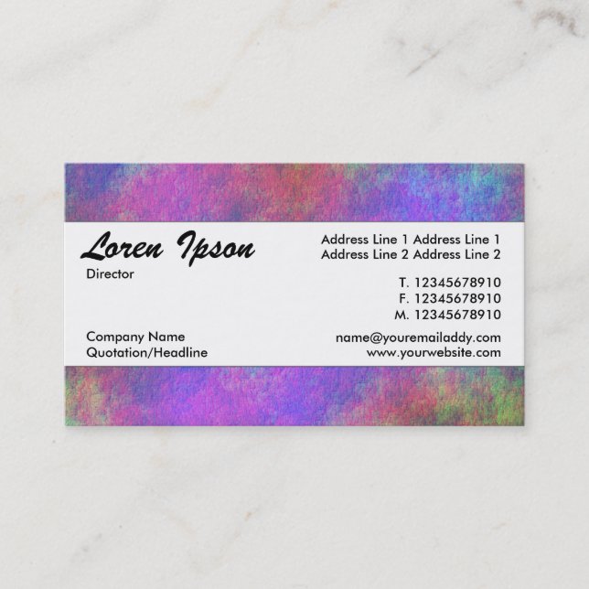 Centre Band 107 Business Card (Front)